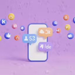 a group of speech bubbles floating over a cell phone