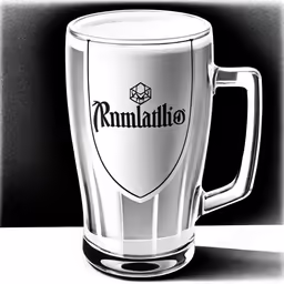 a photo of a white beer glass