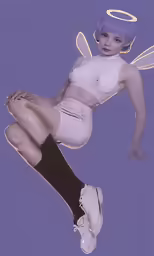 a digital painting of a woman with a tennis racquet