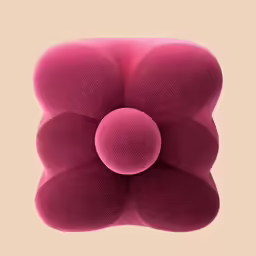 a close up of a cushion on a plain