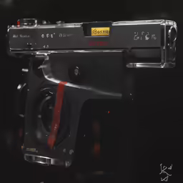 the camera body is slightly open with its lens
