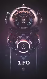 digital artwork on display with dark background