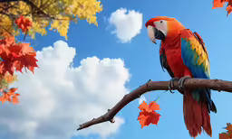 an image of a colorful bird perched on tree branch