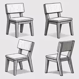 six variations of a simple chair