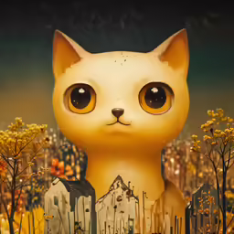 this is a cat with big eyes looking at the viewer