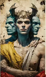 a photo in color with the image of two women covered in water