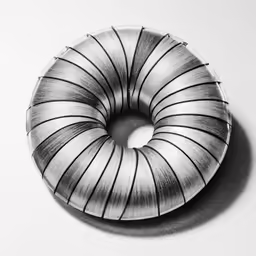 a sketched photo of a spiral object on a white background