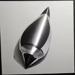 a metallic vase that has a pointed top