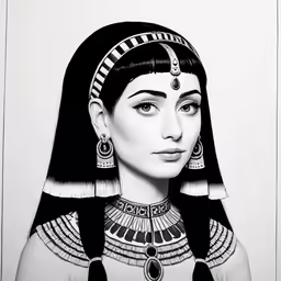 an image of an egyptian woman with black hair