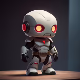 an animated character with headphones and glowing eyes