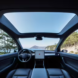 a car view of the interior of it