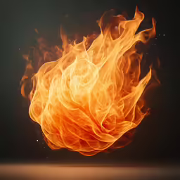 a large fire ball filled with water and some liquid