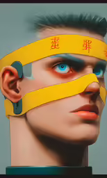 a close up of a person with scissors cutting through a tape