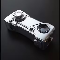 a camera that is on a black table
