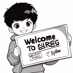 a kid holding a sign saying welcome to eirees