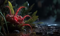 plants and rocks are shown in this image