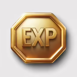 an icon showing the logo for an exp