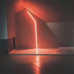 an image of an open room lit up with a flash of light