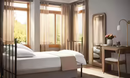 this is a bed that has white pillows