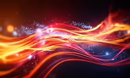 abstract background of bright orange and red light streaks