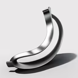 a curved object sitting on top of a white surface