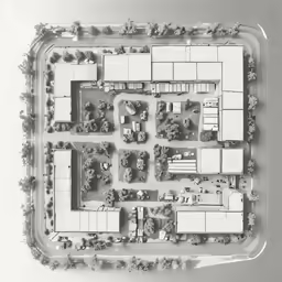 an aerial view of a large residential area