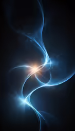 a dark background with bright light lines