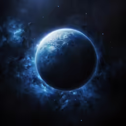 an image of a moon in the night sky