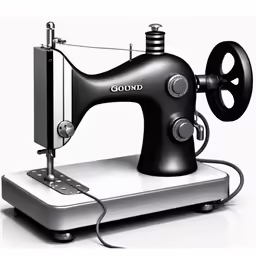 an old fashioned sewing machine that has been operated