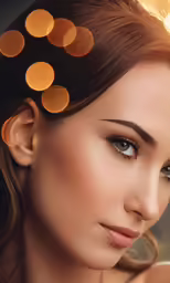 woman with some fancy lights on her head