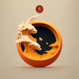 a picture that is made out of an orange object