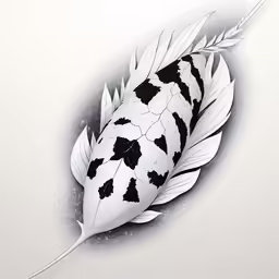 a decorative piece made of white and black pieces