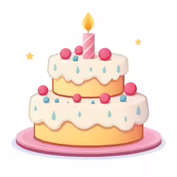 a cake with a lit candle is sitting on a plate