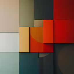 a piece of art that has squares and lines