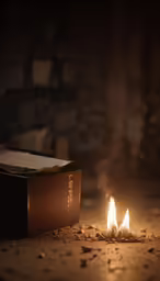 a small light that is on a ground