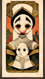 a white picture has a black and brown frame
