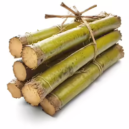 a stack of bamboo sticks stacked next to each other