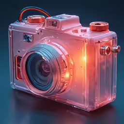 a close up of a camera light