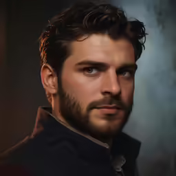 the image of a male model with dark hair and beards