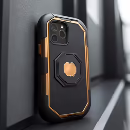 a phone case is hung on the wall