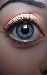 the eye is reflecting light that makes it appear to be blue or green