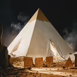 an image of a tent in the desert