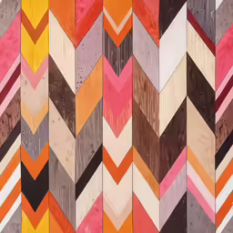 the wood has been decorated with a chevron design