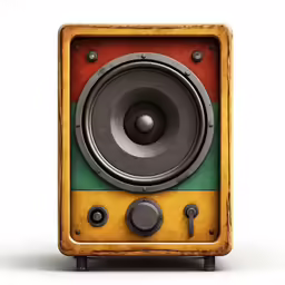 the speakers in a square wooden box are not as bright as it looks