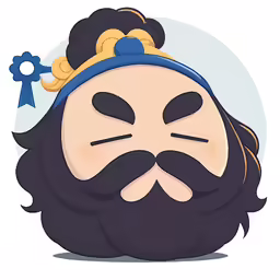 the head and face of an angry looking man with long hair