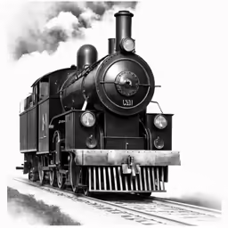 the train is black and white on this very high