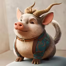 a close up of a cartoon animal wearing a hat
