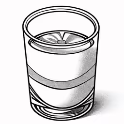 a simple glass with an orange inside on a white background