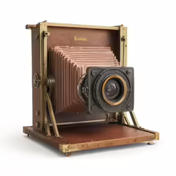 an old camera with two large square cameras