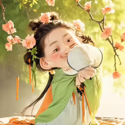 there is a young girl drinking milk out of a bottle